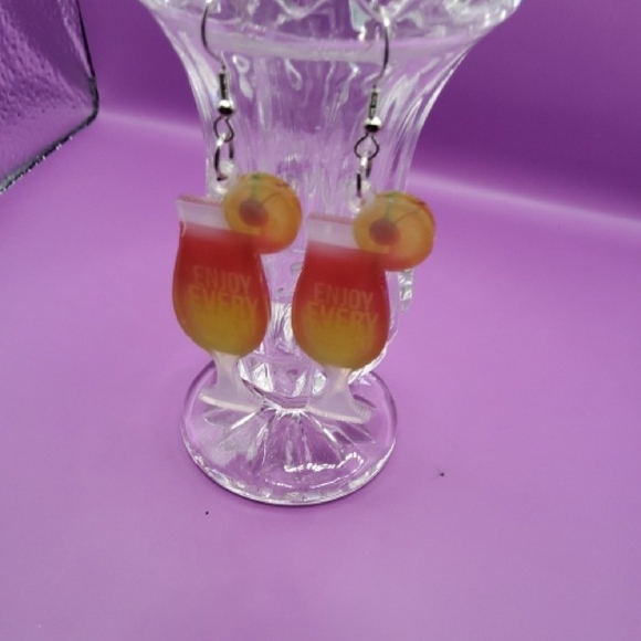 24. Colorful Cocktail Earrings NWT - Picture 5 of 5